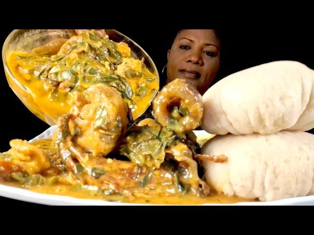 African food mukbang/oha soup and fufu mukbang