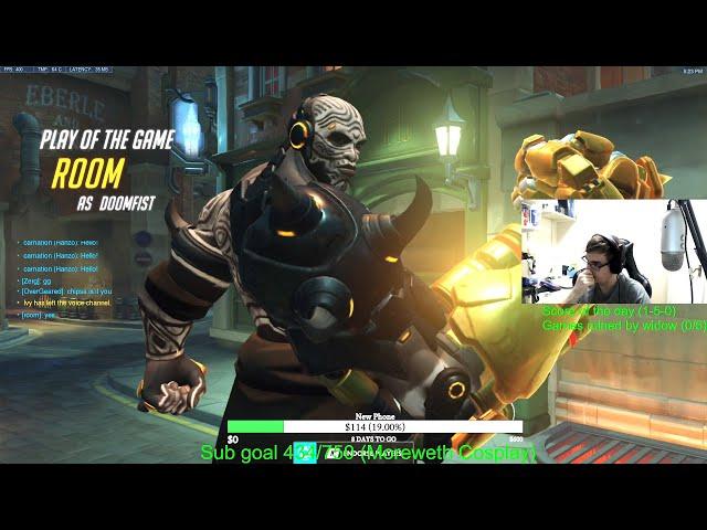 Chipsa Doomfist Gameplay on King's Row - POTG! [ Overwatch Season 31 Top 500 ]