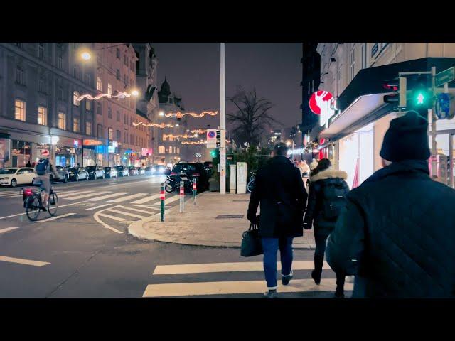 Vienna Night Walk in the 3rd District of Vienna Landstrasse  | 4K HDR