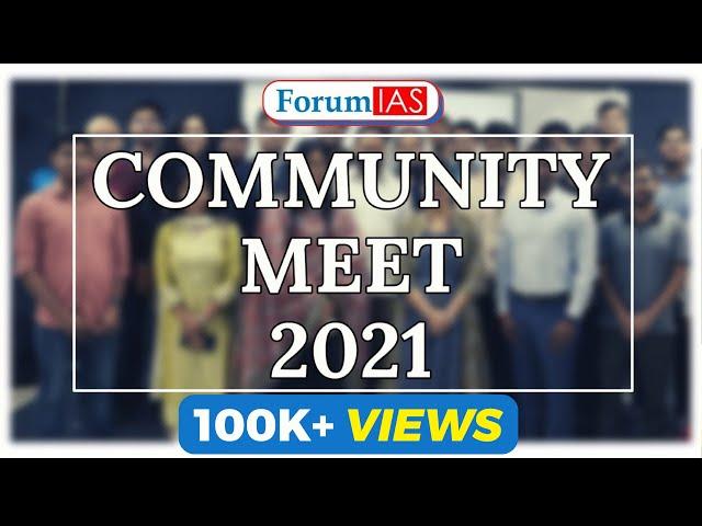 Community Meet 2021 | An Evening with Toppers | ForumIAS