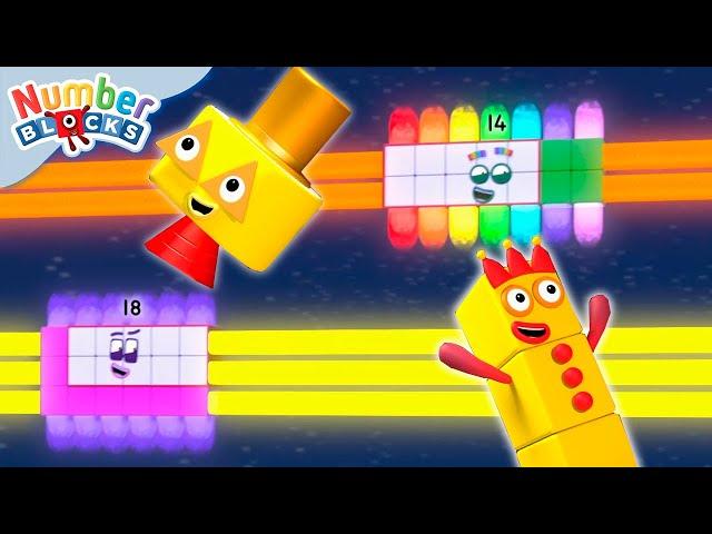 RENNEN MIT GROSSEN ZAHLEN | 123 - Zählen lernen | Numberblocks Deutsche