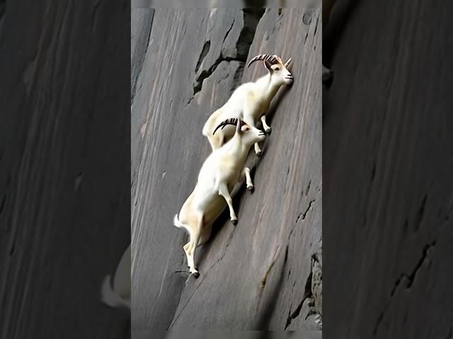 Goat’s Wild Climbing Skill!  #wildlife #mountains #goat #animals #nature #kinggoat
