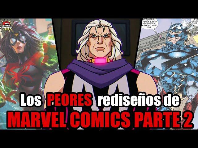 Los PEORES rediseños de Marvel Comics hasta ahora | Parte 2