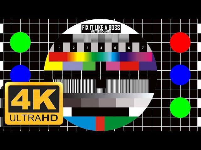  UHD Calibration video 4K Test pattern 20min. with Ambient music.  TV test video 4k.