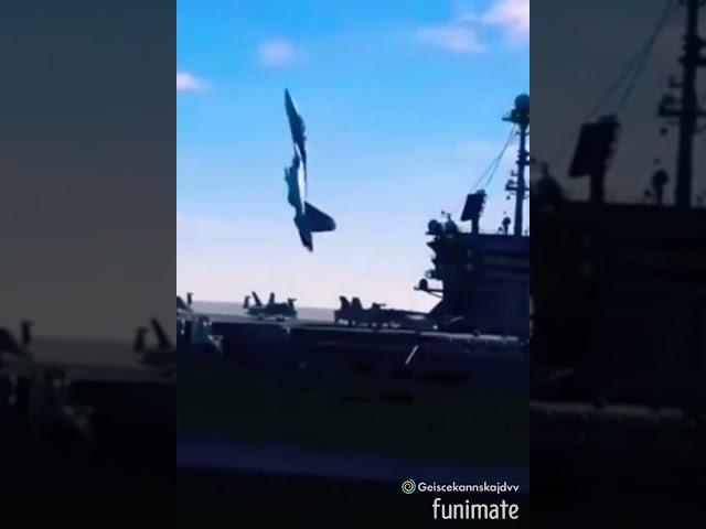 Su-33 cobra landing attempt