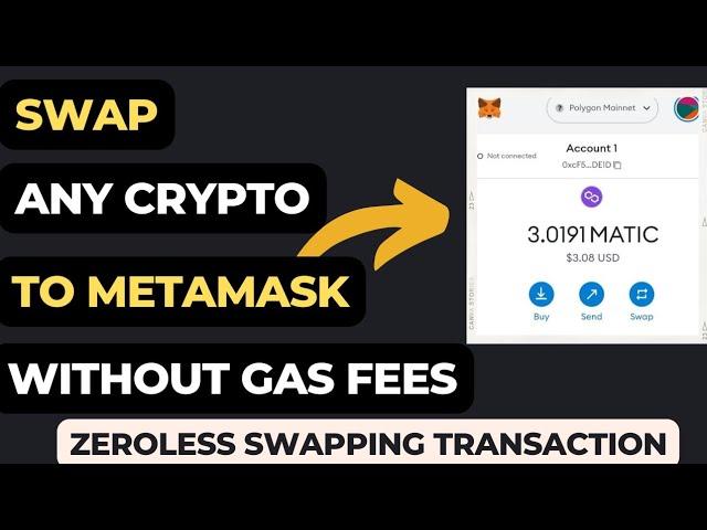 Swap Crypto Without Gas Fees on Metamask Wallet | Zero Gas Fees Swapping | Free Polygon Matic