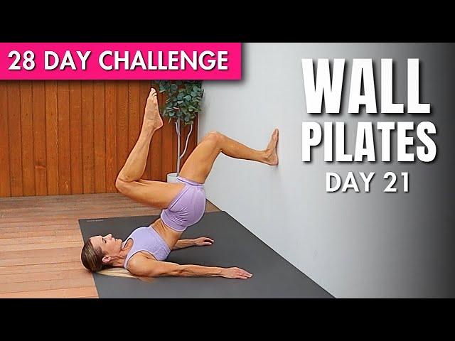 30 Min Calorie Killer Wall Pilates Workout | 28 DAY WALL PILATES CHALLENGE Day 21