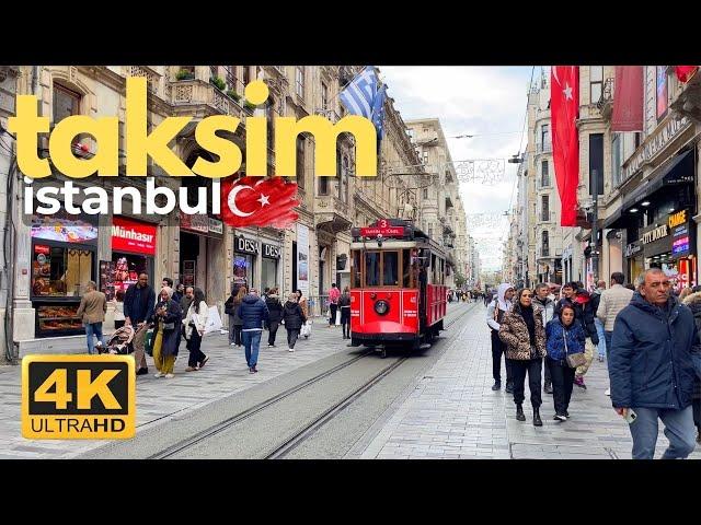 Beautiful Taksim, Istanbul 4k Walking Tour | Crowded Amazing Atmosphere