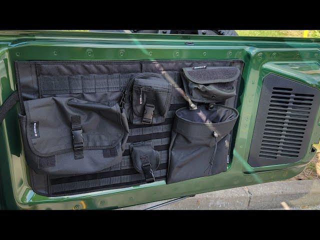 Installing the Bronco tailgate molle panel made by Coverking