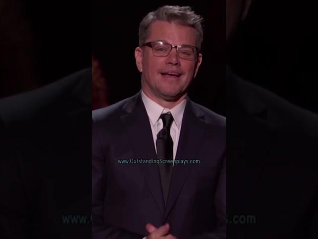 Matt Damon ROASTS George Clooney in front of the President