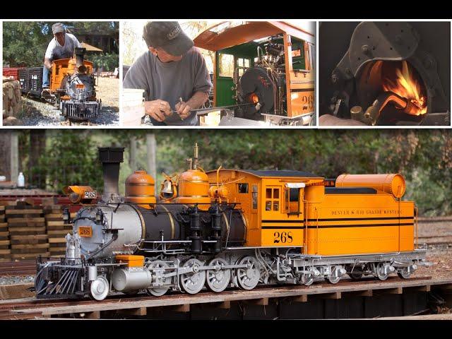 Firing up and running the 268 'Bumblebee' live steam locomotive, REMASTERED 60P