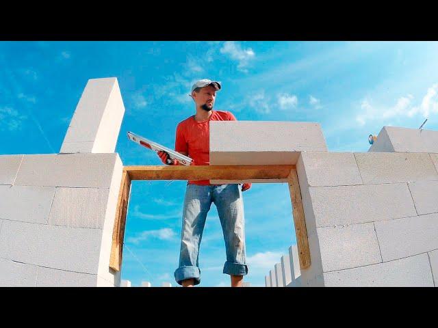  HOW TO BUILD A CHEAP HOUSE? The fastest masonry of aerated concrete block on foam. # 3