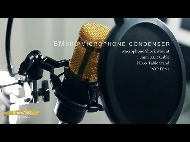 UNBOXING BM800 CONDENSER MICROPHONE WITH V8S LIVE BROADCAST SOUNDCARD