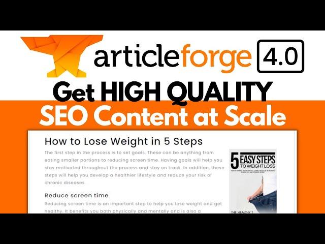 ARTICLE FORGE Review (AI Content Writer)