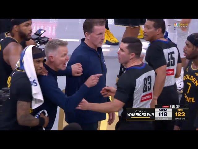 Steve Kerr wanted to fight ref and had to be held back after the game 