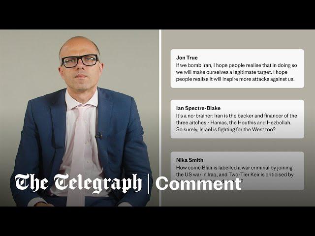 "Israel is doing the West's dirty work for it" | Allister Heath responds to readers comments