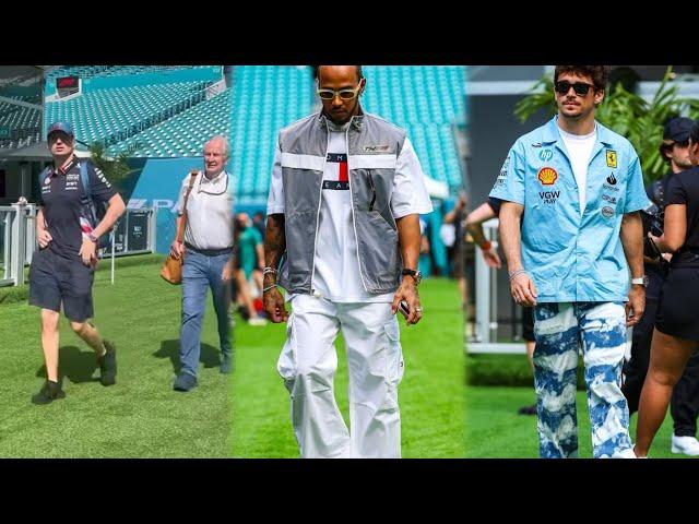 F1 Driver Arrivals in Miami | Behind the scenes #MiamiGP