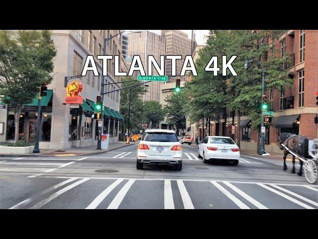 Driving Downtown - Downtown Atlanta 4K - USA