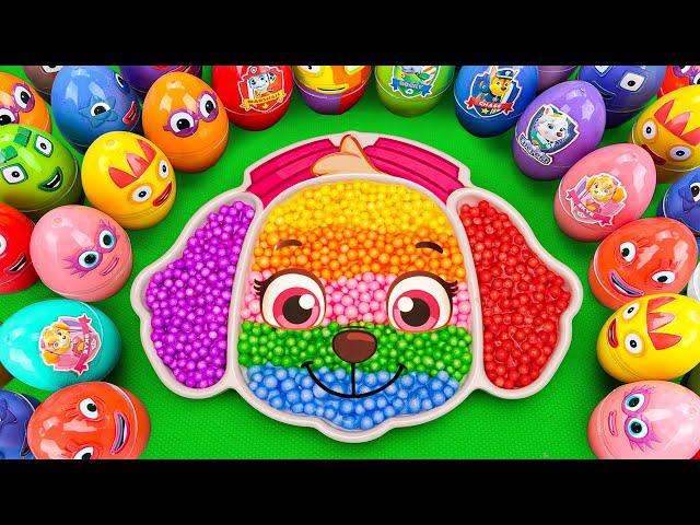 Satisfying ASMR | Make Rainbow PAW Patrol Bathtub by Mix Floam SLIME in Rainbow Eggs CLAY Coloring