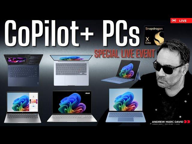 SPECIAL EVENT - Live Unboxing & Testing 6 Copilot+ PCs from Lenovo, HP, Samsung, Asus & Microsoft