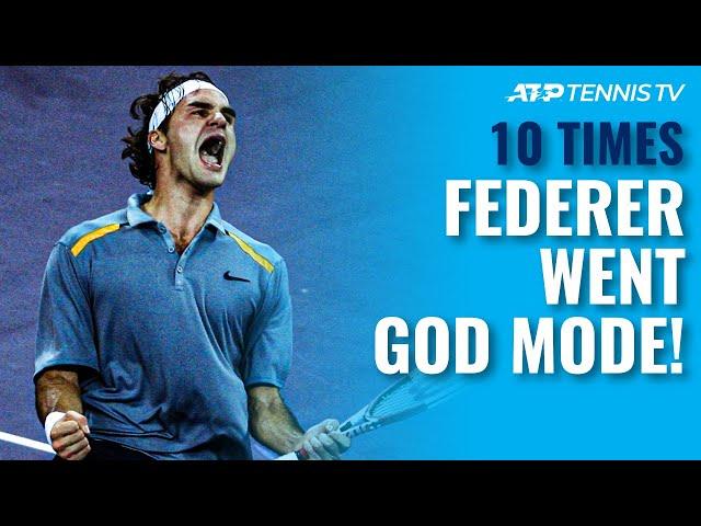 10 Times Roger Federer Went GOD MODE! 