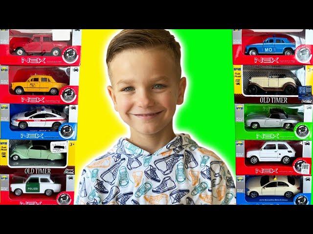 Mark unboxes new cars and teaches car brands - Toyota Chevrolet Mercedes-Benz Land Rover