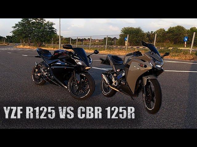 YAMAHA YZF R125 - HONDA CBR 125r   0-100 KM/H GPS