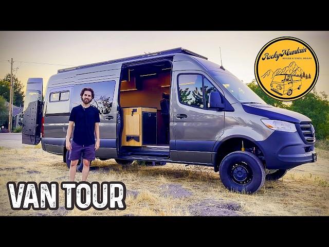 Custom Sprinter Camper Van With Clever Hidden Shower, AWD & More…