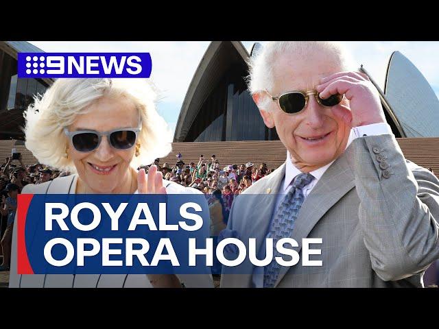 King Charles and Queen Camilla arrive at Sydney Opera House | 9 News Australia