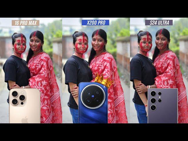 Vivo X200 Pro vs Samsung S24 Ultra vs iPhone 16 Pro Max Camera Test - Shocked