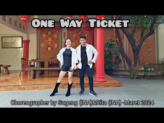 One Way Ticket (Reggae)//Line Dance//Coach Sugeng (Demo & Count)
