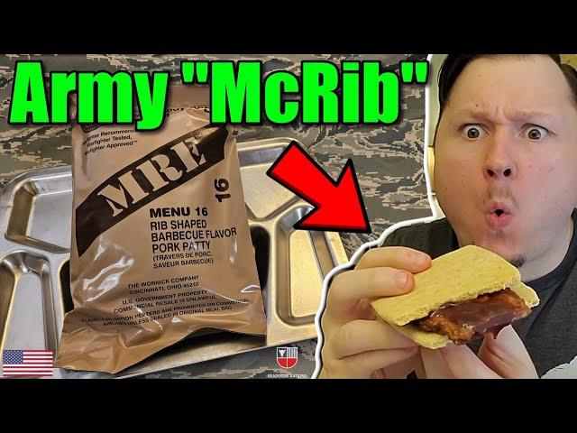 US Military "McRib"? (MRE Pork Rib BBQ Sandwich)  2015 Menu 16 Meal Ready to Eat Taste Test Review