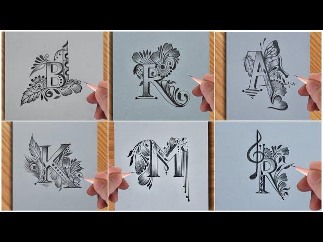 B || R || A || K || M || R beautiful tattoo designs with pencil || amazing art video