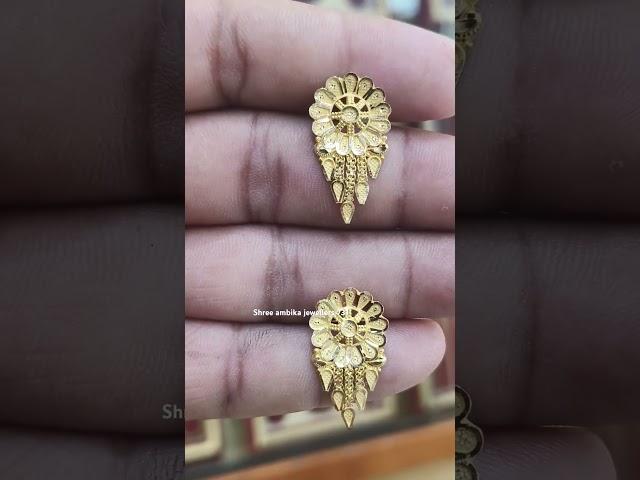 Gold hallmark tops  sone ki buti new design earring #shreeambikajewellers731 #916 #gold #silver