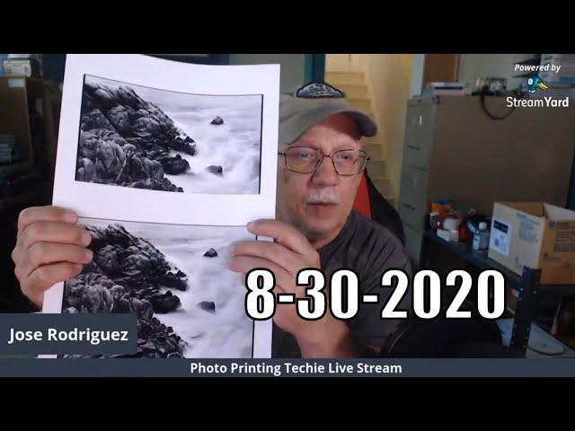 Jose RodriguezPhoto Printing Techie Sunday Live Stream at 4 PM Eastern Tume USA 8-30-2020