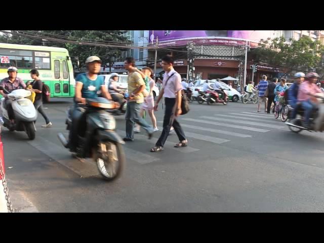 Crossing Street in Saigon