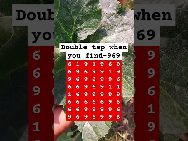 Double tap when you find-969 #shorts #puzzlegame #mathstricks
