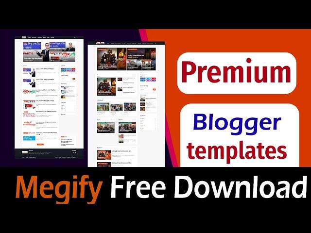 Megify Premium Blogger  Templates Download Link