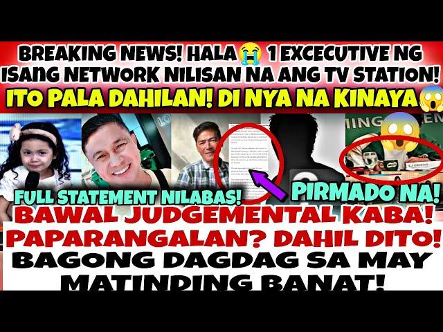 BREAKING NEWS CONFIRM  PIRMADO NA PINARANGALAN PA🫠 1 EXCECUTIVE NILISAN NA ANG NETWORK 