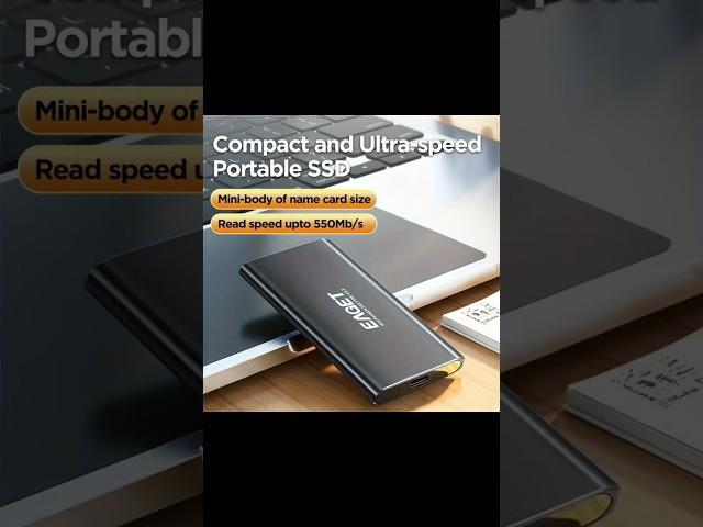 Best Portable SSD for Mac, Windows, iPhone & Android | EAGET 256GB/1TB #youtubeshorts#ssd #shorst