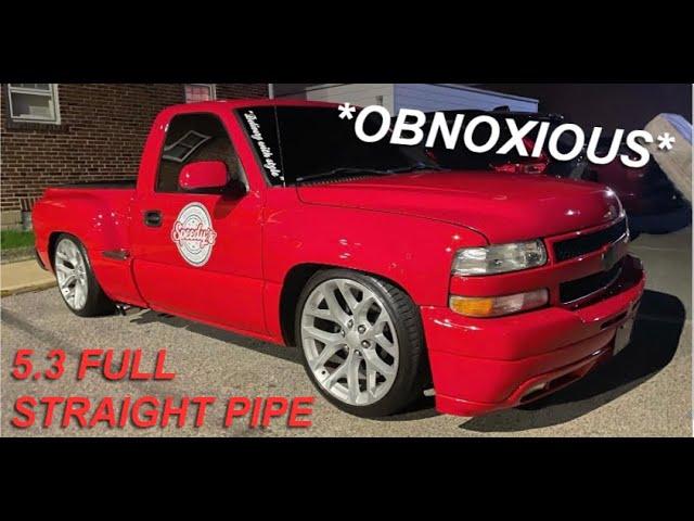 CAT DELETE/STRAIGHT PIPED 5.3 *5-SPEED* SILVERADO!! (+DRIVING SOUND!)