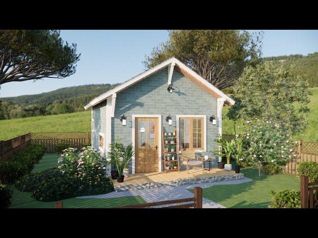 16x23 ft (5x7 m) Tiny House: Smart Design & Cozy Living Space!