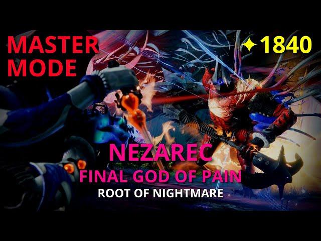 Nezarec, Final God of Pain Master Mode 1840 Root of Nightmares | Destiny 2 (PS5)