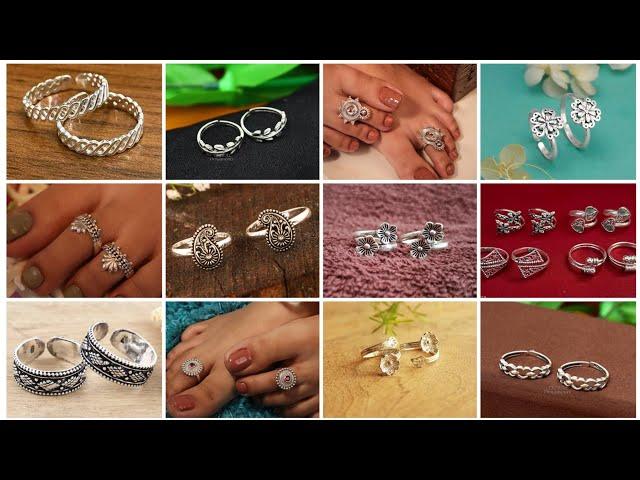 New Silver toe rings design with weight & price || Toe rings design 2024 part-1