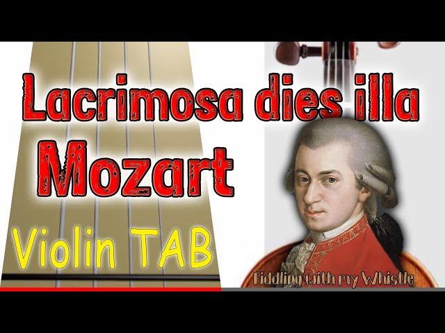 Lacrimosa dies illa - Mozart  - Violin - Play Along Tab Tutorial