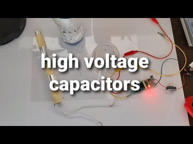 How to make a simple high voltage capacitor#highvoltage