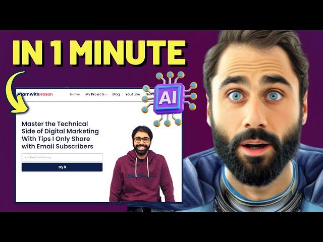 Unbelievable! Create A Full Website in 60 Seconds With AI