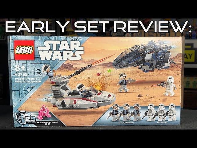 EARLY REVIEW: LEGO Star Wars Imperial Dropship vs Rebel Scout Speeder(Set 40755)