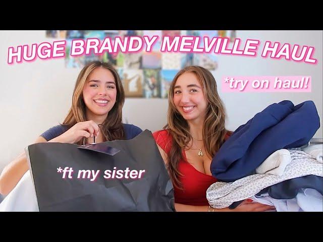 HUGE BRANDY MELVILLE TRY ON CLOTHING HAUL*ft my sister!