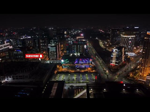 Hi-tech City Hyderabad Night view || drone shot #drone #nightview